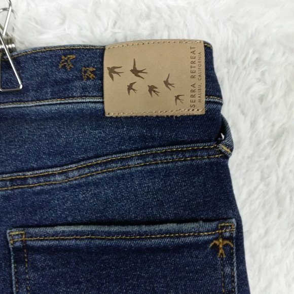 Serra Retreat Womens Jeans Straight Leg Blue Denim Dark Wash High Rise 0 New - Picture 12 of 14